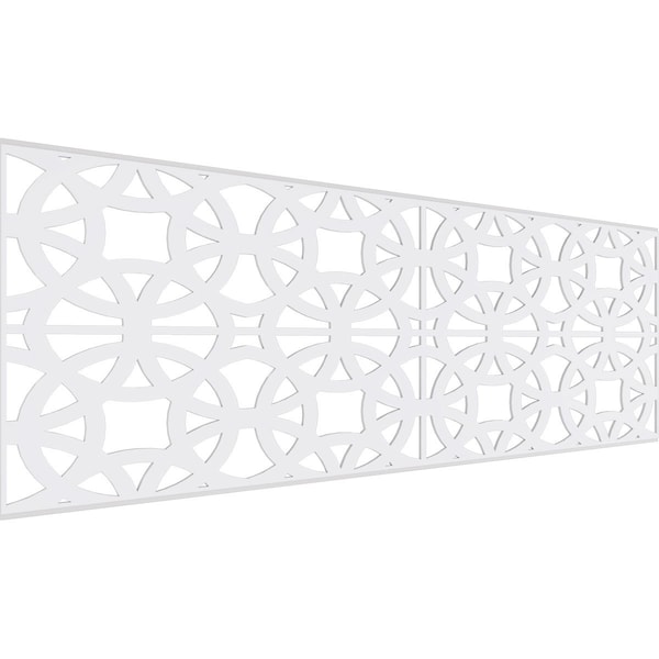 Ekena Millwork Set of Four Panels for 94 1/2"W x 32 1/4"H Brownsville Fretwork Wainscot Wall Paneling WPKP16X01X47BNE - main
